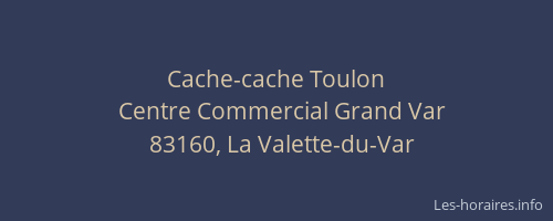 Cache-cache Toulon