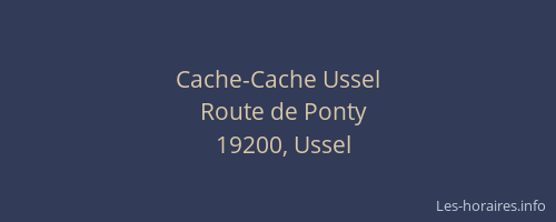 Cache-Cache Ussel