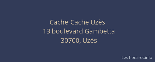 Cache-Cache Uzès