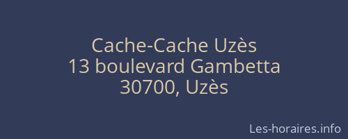 Cache-Cache Uzès