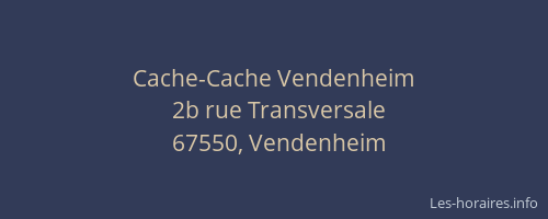 Cache-Cache Vendenheim