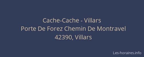 Cache-Cache - Villars