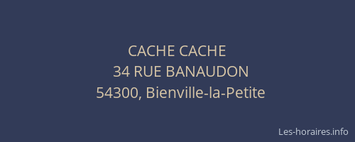 CACHE CACHE