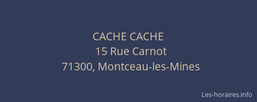 CACHE CACHE