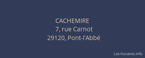 CACHEMIRE