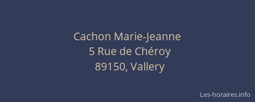 Cachon Marie-Jeanne
