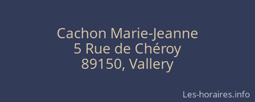 Cachon Marie-Jeanne