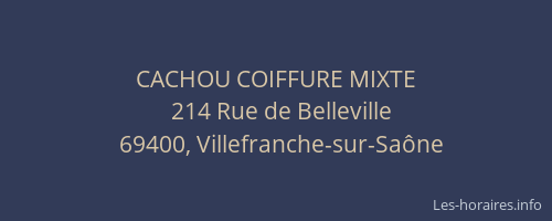 CACHOU COIFFURE MIXTE