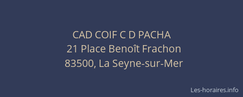 CAD COIF C D PACHA