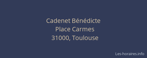 Cadenet Bénédicte