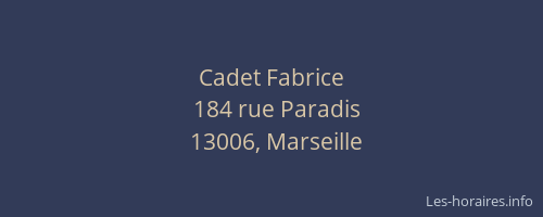 Cadet Fabrice