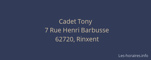 Cadet Tony