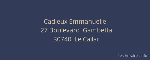 Cadieux Emmanuelle
