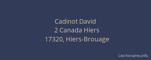 Cadinot David