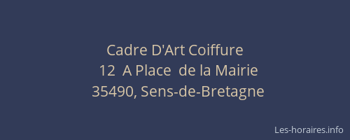 Cadre D'Art Coiffure