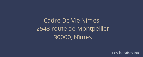 Cadre De Vie Nîmes