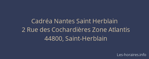 Cadréa Nantes Saint Herblain
