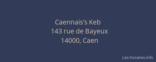 Caennais's Keb