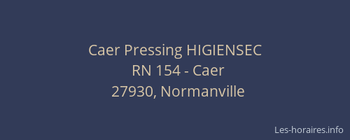 Caer Pressing HIGIENSEC