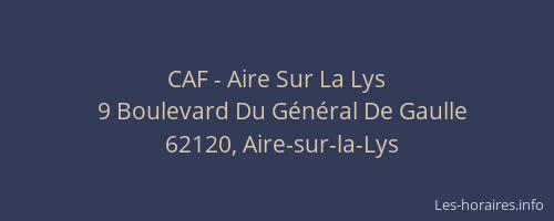 CAF - Aire Sur La Lys