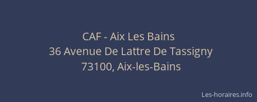 CAF - Aix Les Bains