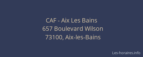 CAF - Aix Les Bains