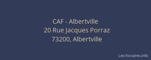 CAF - Albertville