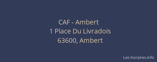 CAF - Ambert
