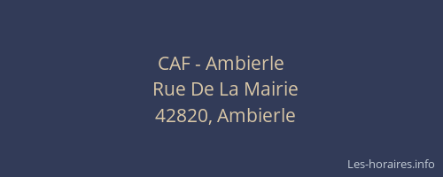 CAF - Ambierle