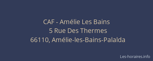 CAF - Amélie Les Bains