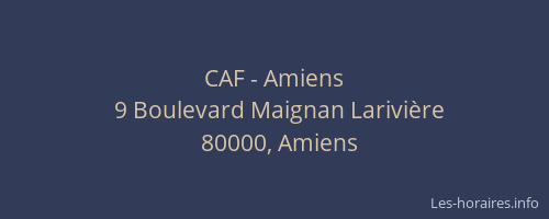 CAF - Amiens