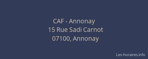 CAF - Annonay