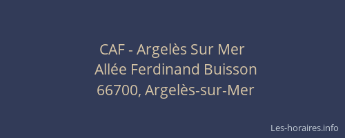 CAF - Argelès Sur Mer