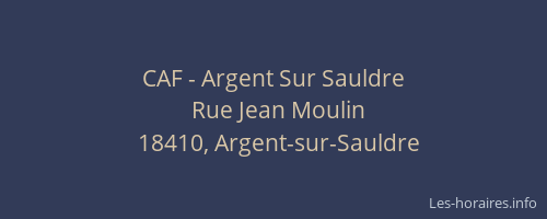 CAF - Argent Sur Sauldre