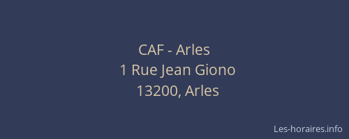 CAF - Arles