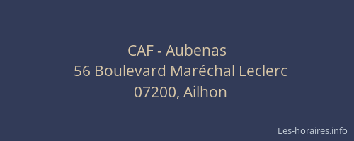 CAF - Aubenas