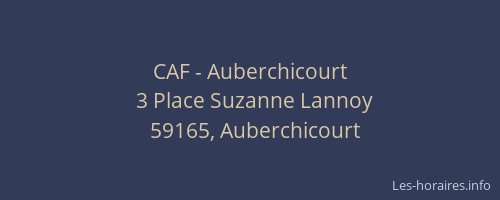 CAF - Auberchicourt
