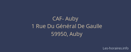 CAF- Auby