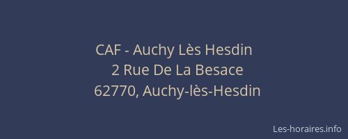 CAF - Auchy Lès Hesdin