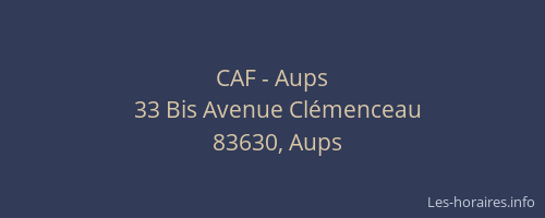 CAF - Aups