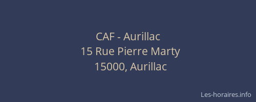 CAF - Aurillac