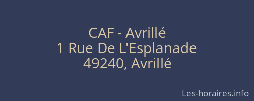 CAF - Avrillé