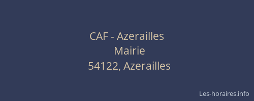 CAF - Azerailles