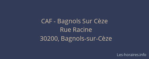 CAF - Bagnols Sur Cèze