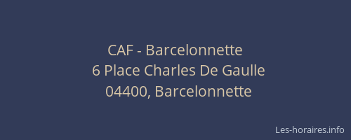 CAF - Barcelonnette