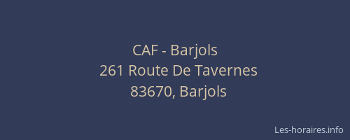 CAF - Barjols