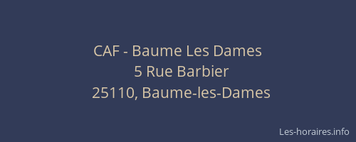 CAF - Baume Les Dames