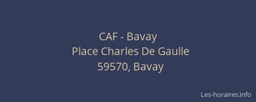 CAF - Bavay