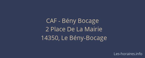 CAF - B&eacute;ny Bocage