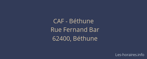 CAF - Béthune